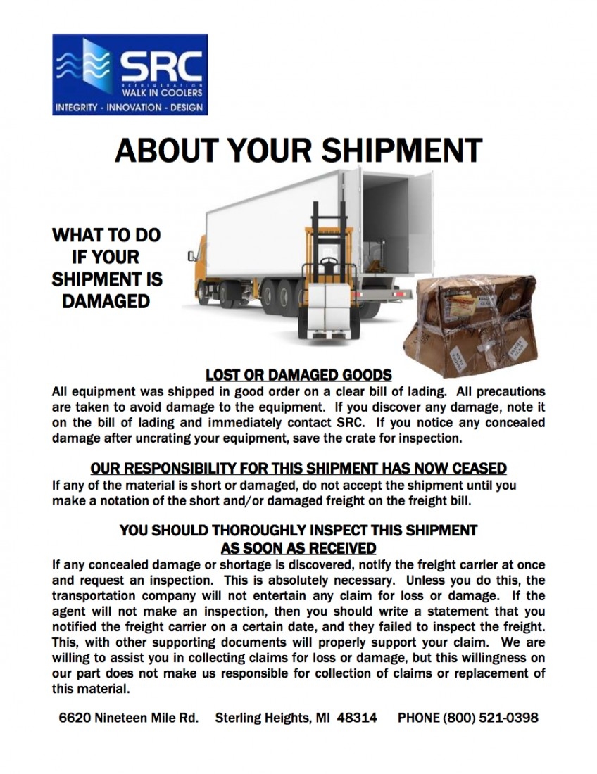 About Your Shipment